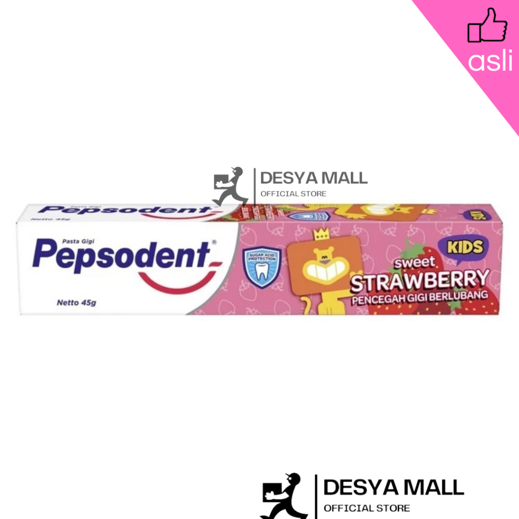 Pepsodent Kids Pasta Gigi 50gr - Pepsodent Pasta Gigi Anak Strawberry