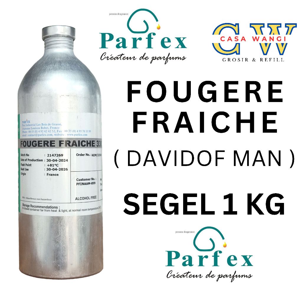 (SEGEL 1 KG) FOUGERE FRAICHE BY PARFEX KEMASAN SEGEL 1 KG.SERAH AROMA DAVIDOP MAN DARI PARFEX