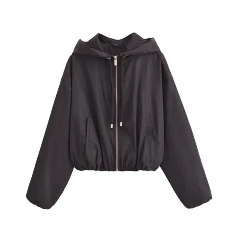 Jaket Wanita crop/Jaket wanita parasut/Jaket wanita polos/jaket crop top stylish/jaket crop top hita