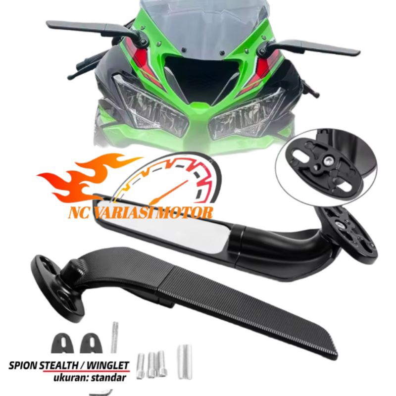 Spion Winglet Stealth MSX Racing Full Cnc Universal Cbr 150r Ninja 250 Fi Cbr250rr R15 R25 R1v3