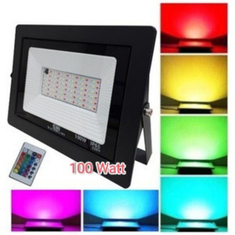 Lampu Sorot/Kap Sorot RGB Semny 100 Watt Warna Warni