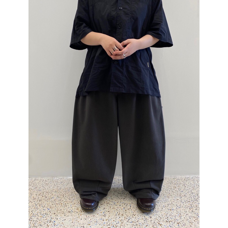 NOL PLACES - CORDUROY DARK GREY BALLOONS PANTS UNISEX celana panjang pria wanita laki laki perempuan