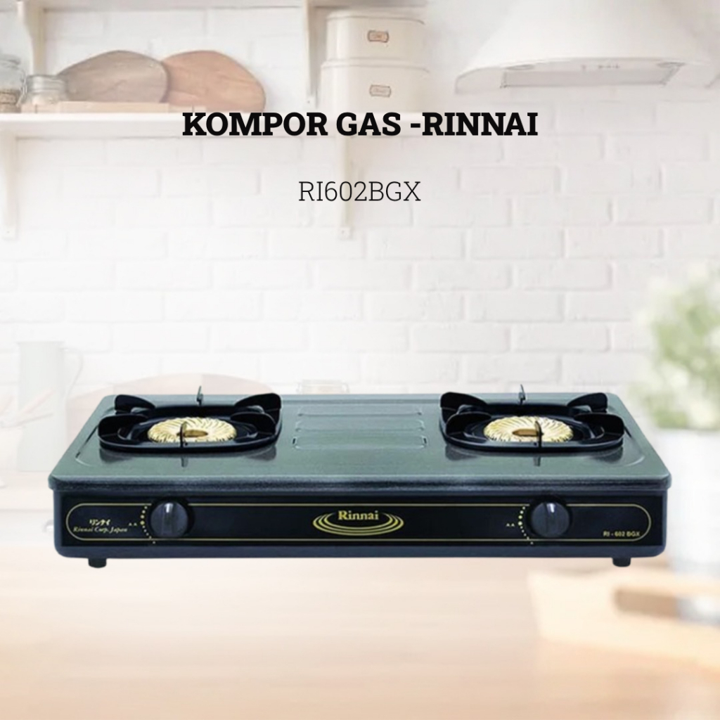 Kompor gas RINNAI 2 tungku api tornado RI602BGX