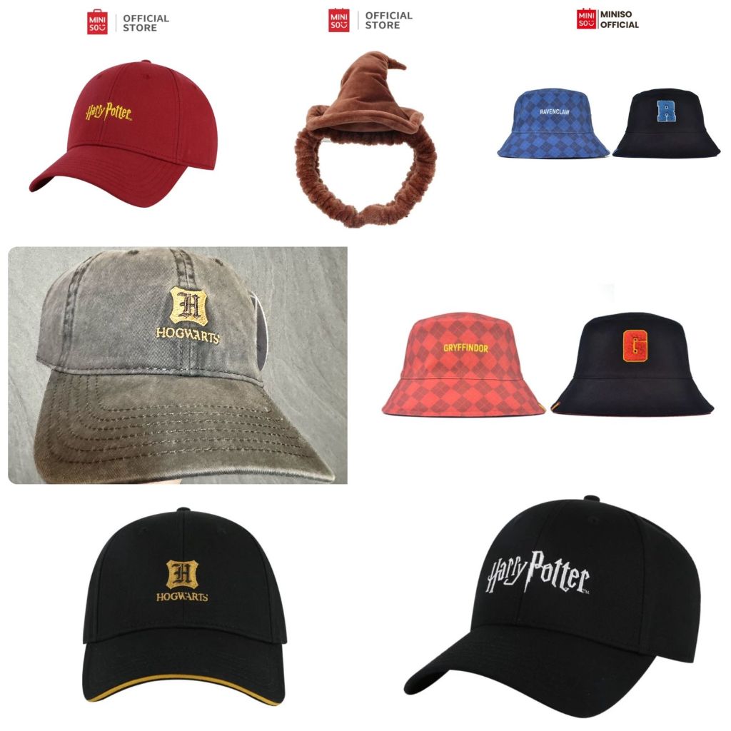 MINISO X HARRY POTTER TOPI BANDANA BUCKET CAP READY STOCK ORIGINAL