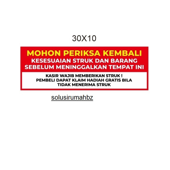 

LABEL STIKER TOKO mohon periksa kembali struk dan barang Kasir wajib memberikan struk hadiah