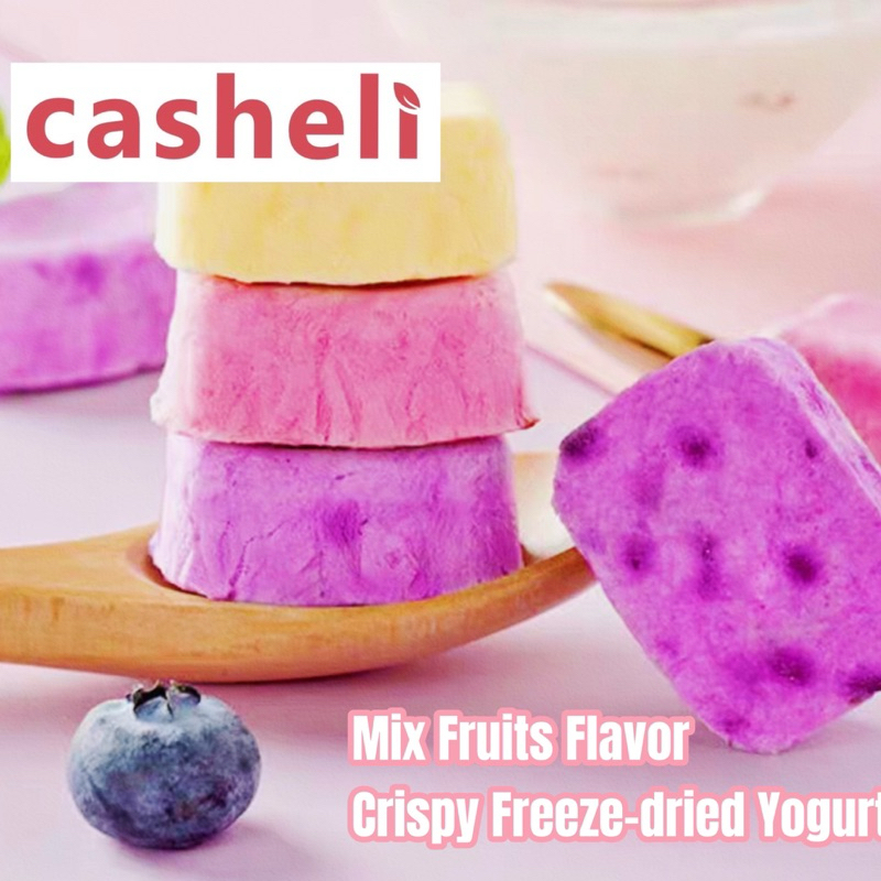

QH casheli Crispy Freezedried Yogurt Mix Fruits Flavor 50g