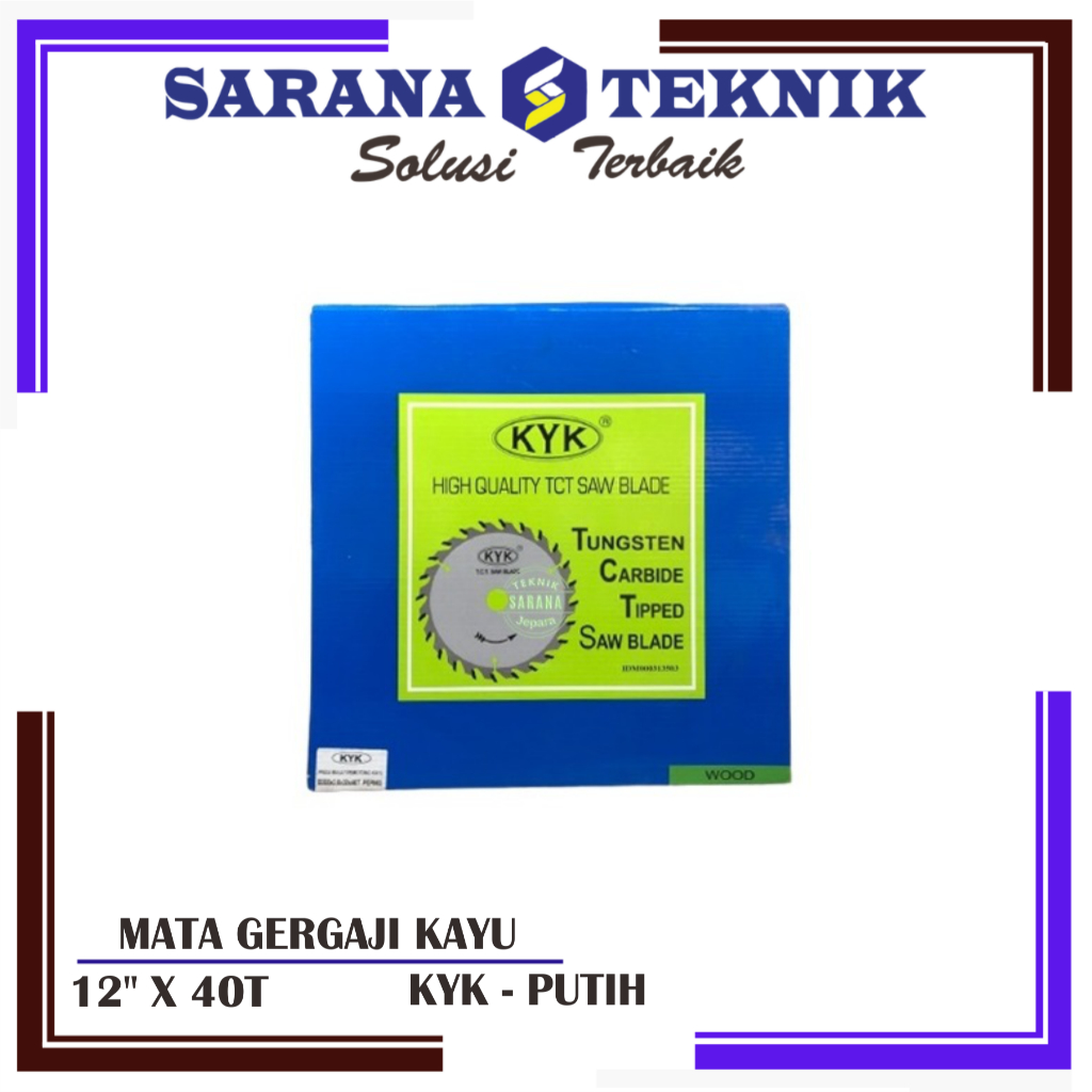 MATA GERGAJI KAYU 12 INCH 40T KYK – PUTIH