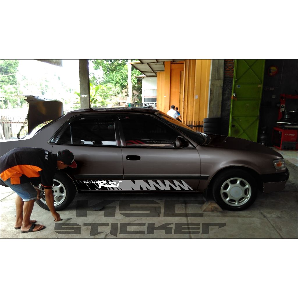 KSC - Sticker Stiker Mobil TOYOTA ALL NEW COROLLA 1997AT Printing