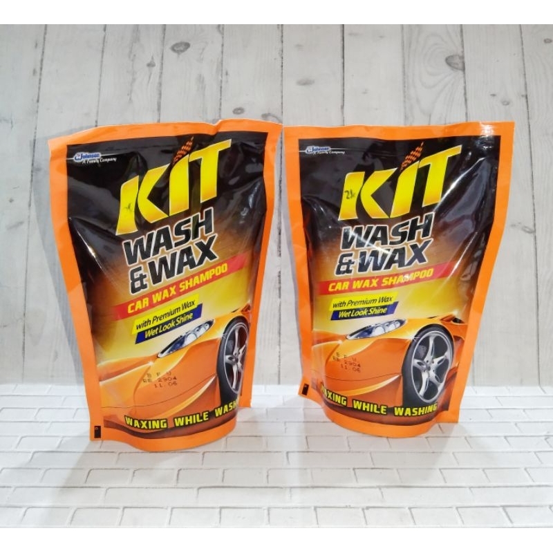 KIT WASH & WAX REFILL 400 ML / SAMPO CUCI MOBIL / SABUN CUCI MOBIL / PENGKILAP MOBIL / WAX MOBIL - K