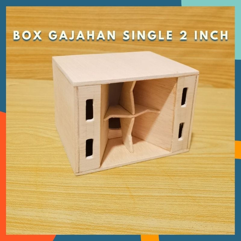 BOX SPEAKER GAJAHAN SINGLE 2 INCH BOK AUDIO MINIATUR MODEL 2