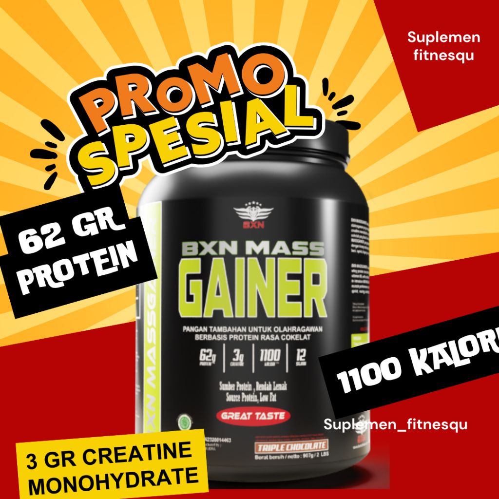 

BXN - Mass Gainer 7,5 lbs susu supplement fitness penggemuk badan BPOM Halal
