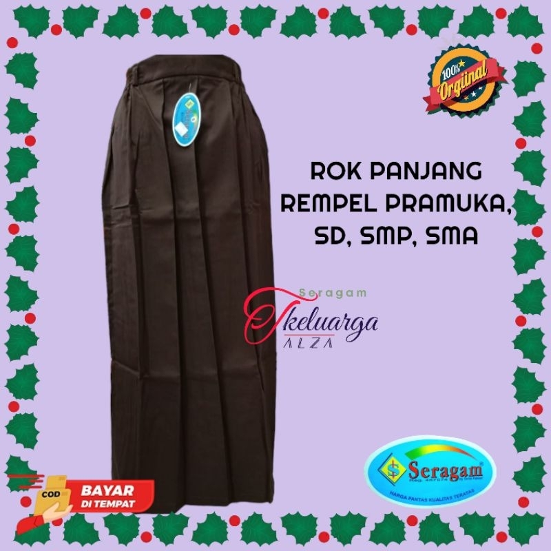 Rok Pramuka Rempel panjang SD/SMP/SMA Merek Seragam