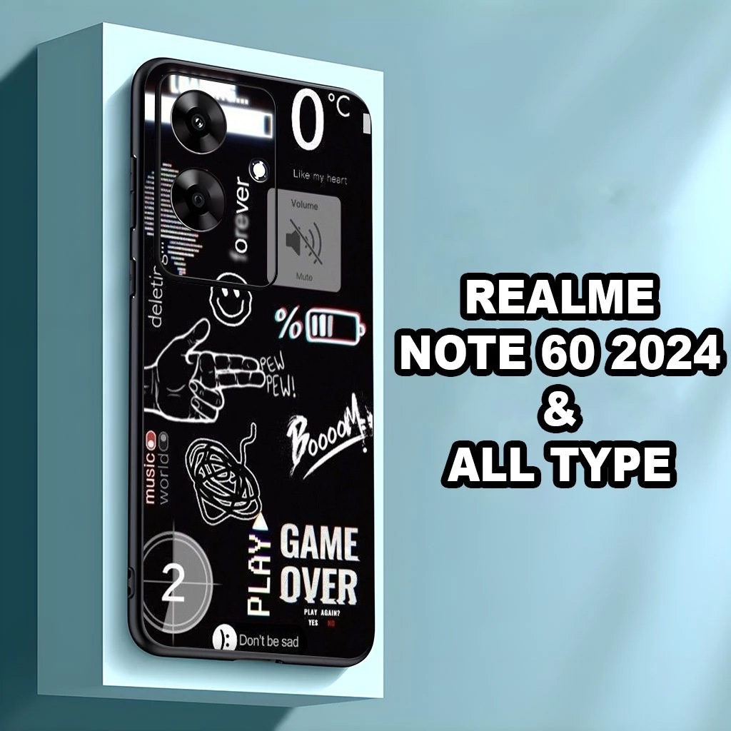 Softcase karet Hp REALME NOTE 60 | Case Motif AESTHETIC | Case Realme Note 60 Silikon Tpu Pro Camera