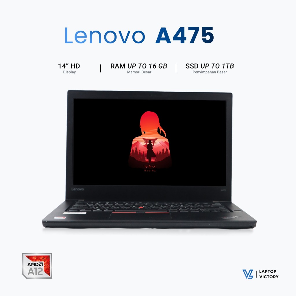 Laptop Lenovo Thinkpad A475 AMD A12 Gen 9 | Laptop 14inch | Ram 16gb Ssd 1Tb | Bergaransi