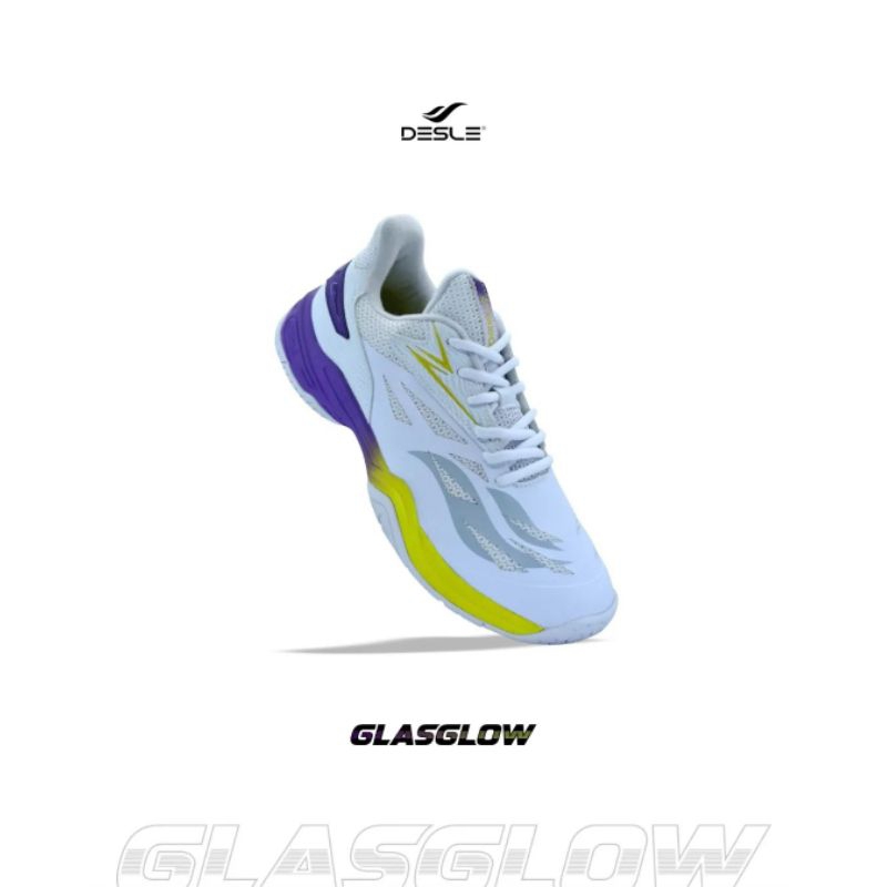 DESLE SEPATU BADMINTON GLASGOW PUTIH/UNGU