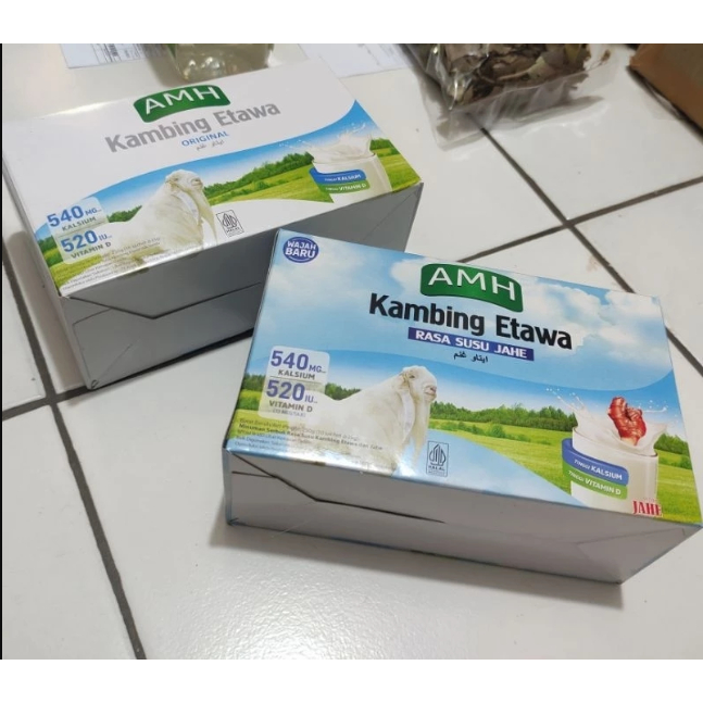 

AMH susu kambing etawa [ 250g ] ORIGINAL & Rasa JAHE | 10 sachet @25g