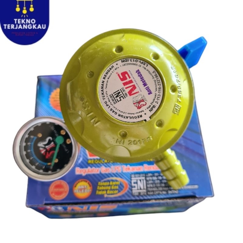 Nis Regulator Gas LPG Tekanan Rendah / Regulator + Selang NIS