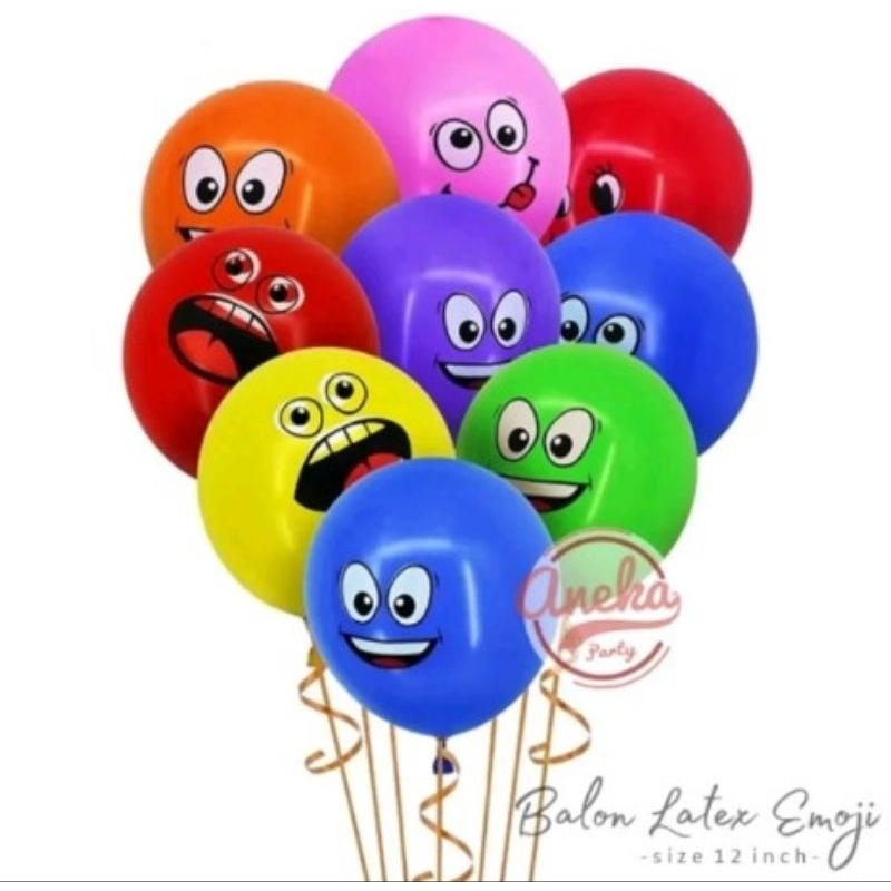 100 pcs BALON KARAKTER/BALON EMOJIE