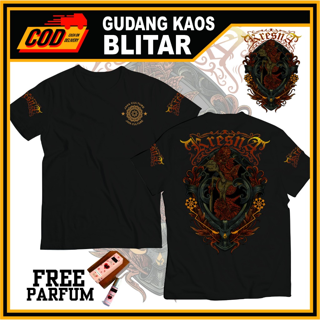 Kaos Distro Big Size Baju Cewek Cowok Dewasa Ukuran Jumbo Bahan Katun KRESNA Tshirt Murah gratis par