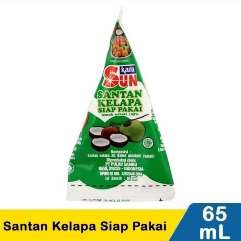 

Sun kara 65ml santan kelapa instan siap pakai