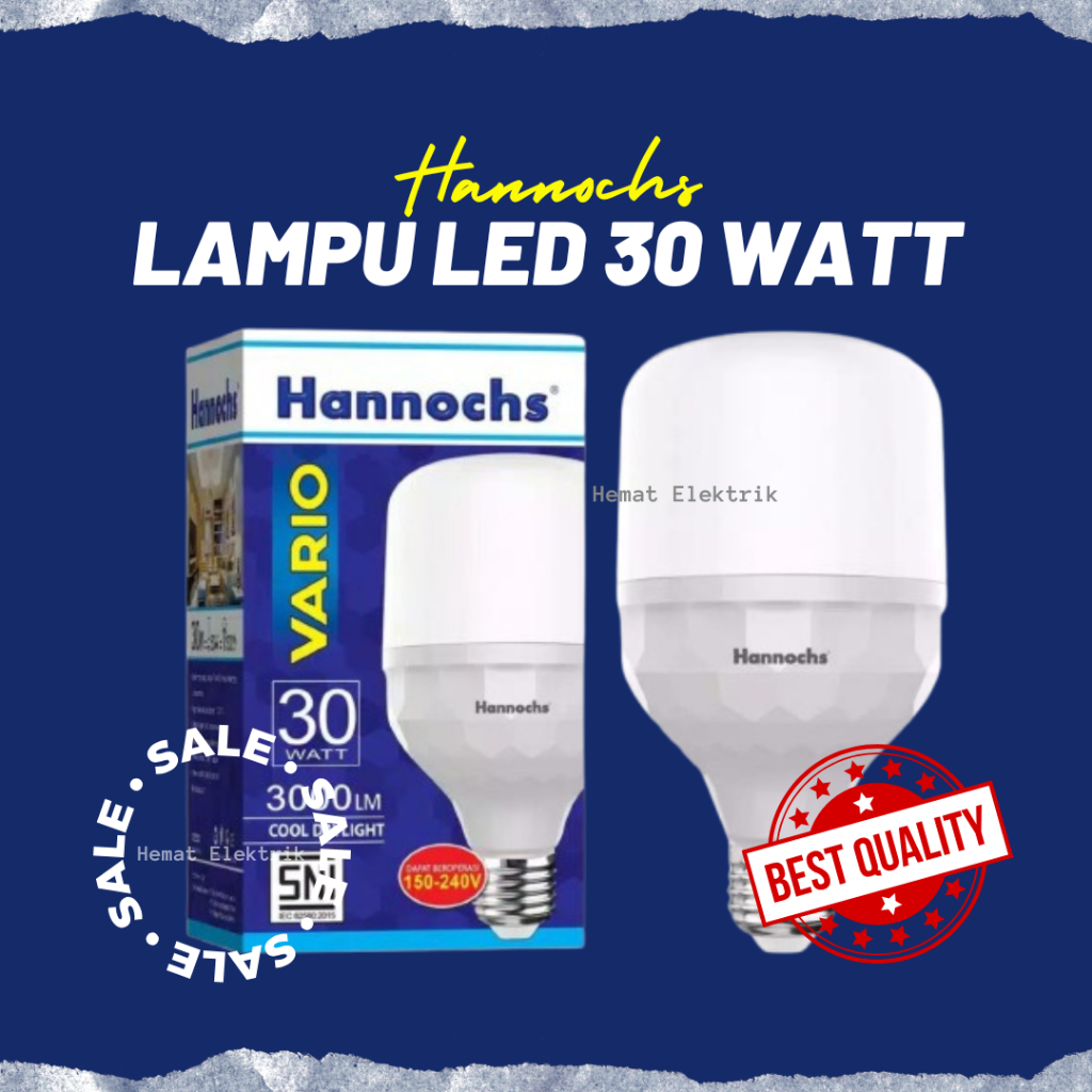 Hannochs Vario Lampu Rumah LED Terang 30 Watt / 30W Garansi 1 Tahun