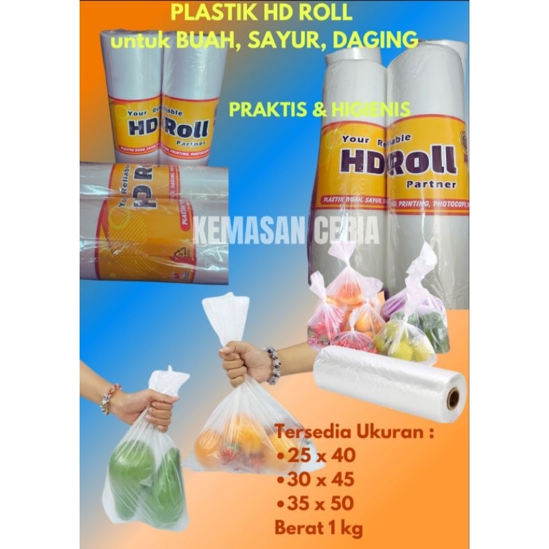 [25 x 40 cm] PLASTIK HD ROLL BUAH SAYUR FOTOCOPY