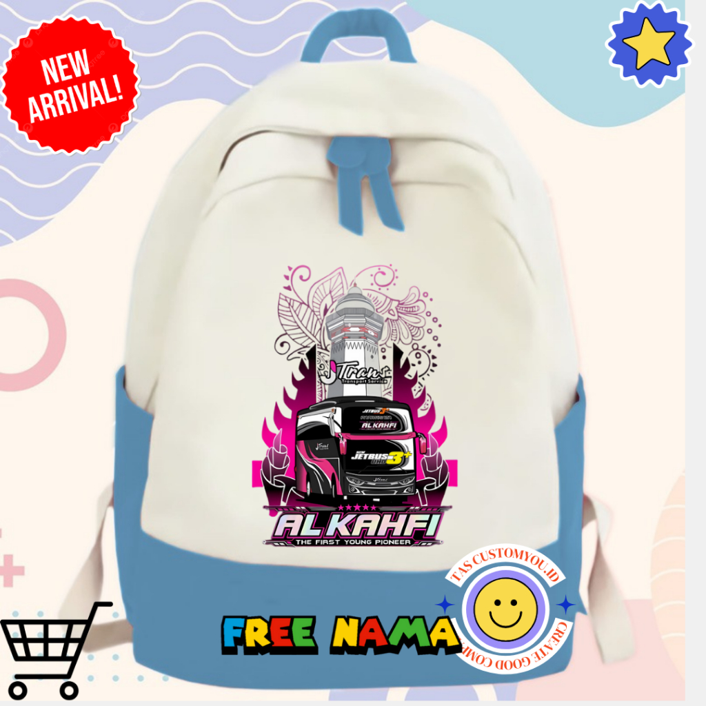 TAS RANSEL ANAK BUS TELOLET AL KAHFI FREE NAMA