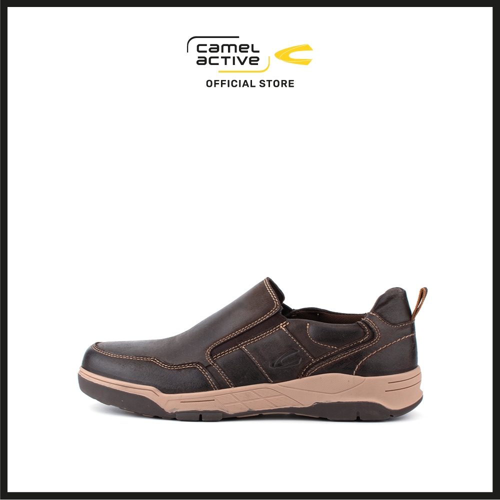 camel active KEATON Leather Basic Slip On Shoes Men Coffee 852206-RS1-33