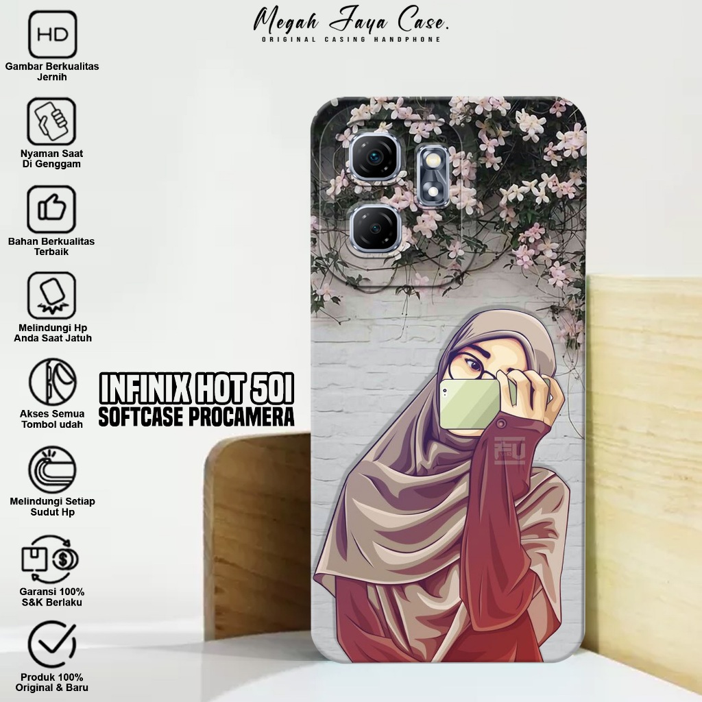 Softcase Infinix Hot 50i - Case Hp Hp Infinix Hot 50i Motif HJB - Silikon Hp Infinix Hot 50i - Kondo