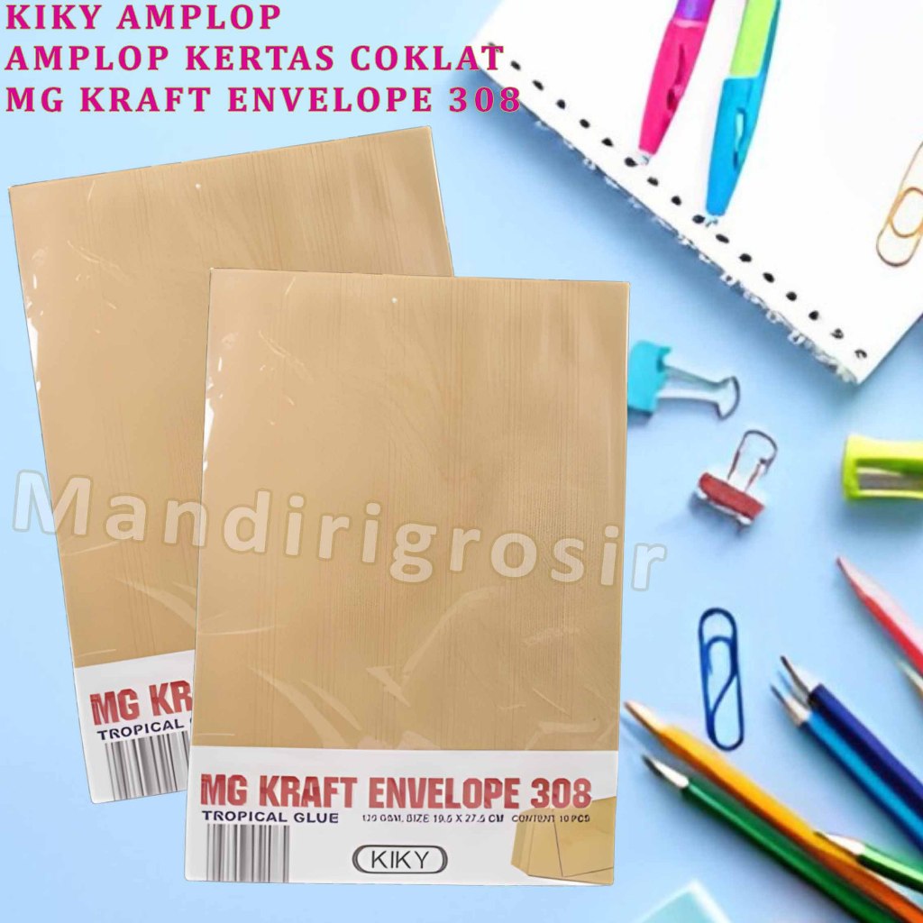 

Amplop Coklat With Glue * Kiky * Amplop Kraft Mg 308 * Uk.19.5x27.5cm