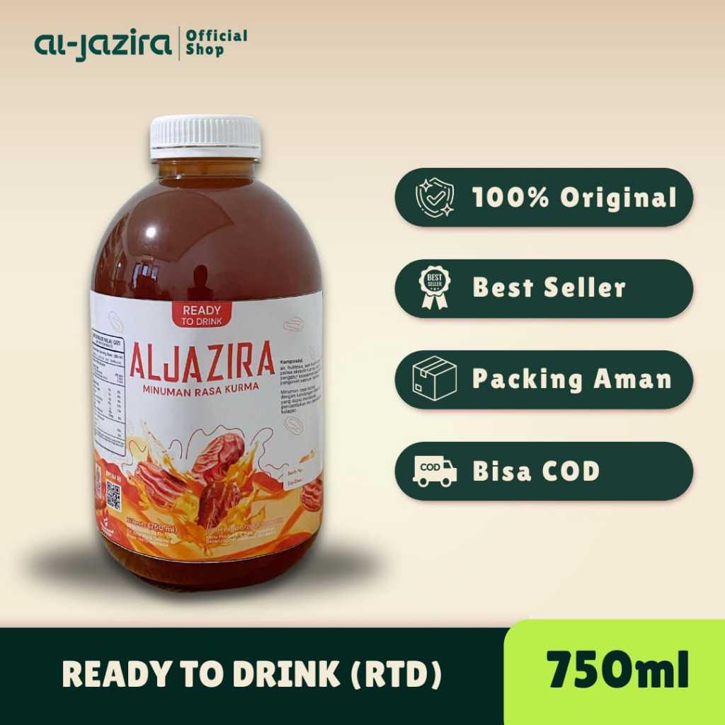 

Minuman Rasa kurma Herbal Halal premium terbaru Aljazira ready to drink