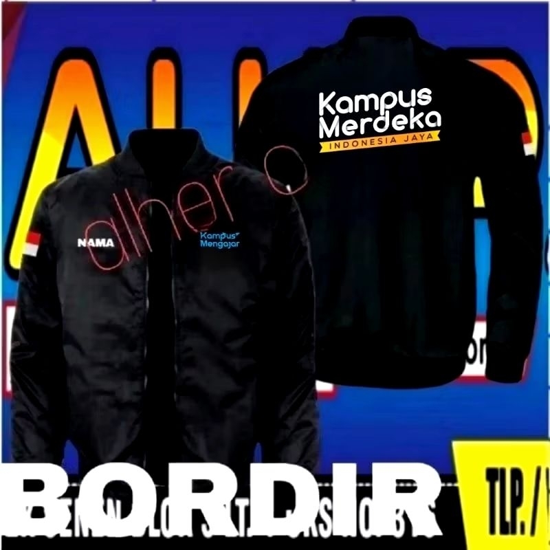Jaket bordir kampus merdeka Jaket kampus merdeka Jaket bomber kampus merdeka Jaket seragam kampus me