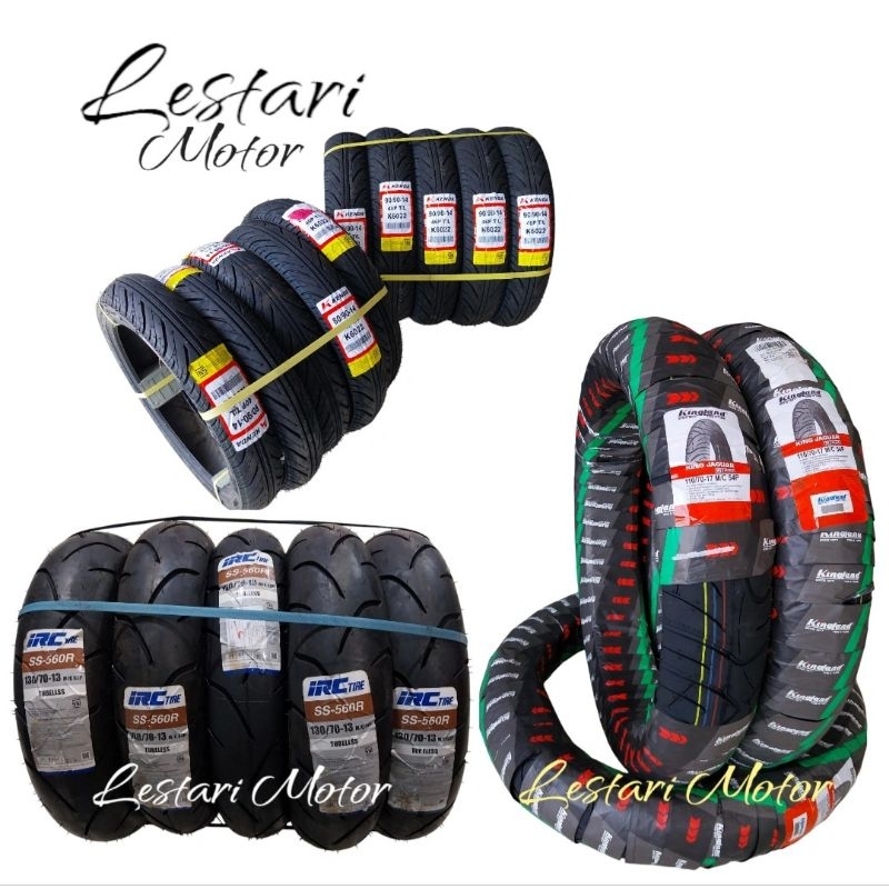 Ban Luar Tubeless Motor Ring 12 13 14 17 Merk IRC KENDA KINGLAND FDR