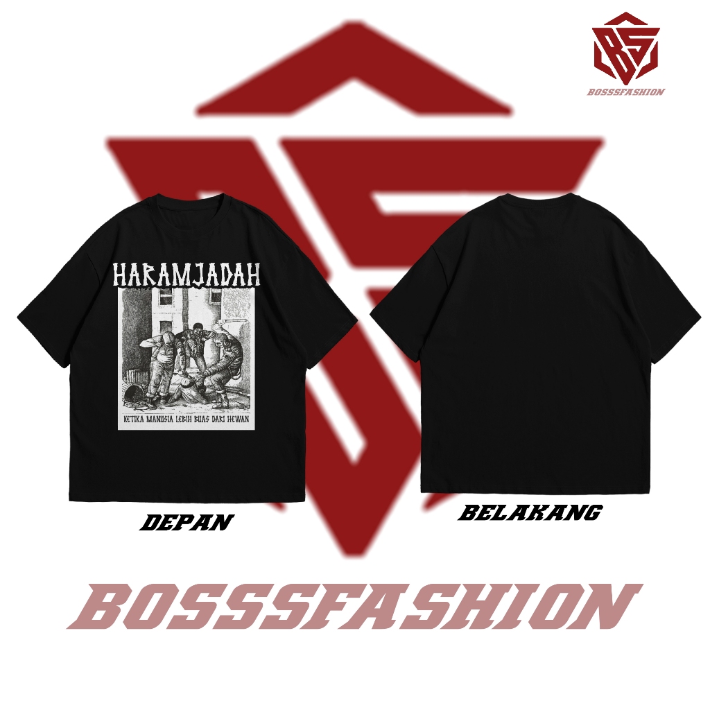 T-Shir Haram Jaddah cewe cowo COTTON 30S keren murah / Baju Distro / Pakaian pria wanita | kaos kata