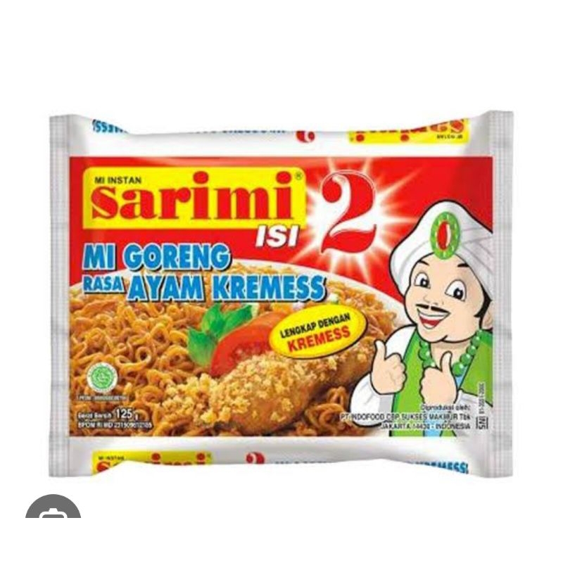 

Sarimie isi 2 ayam kremes
