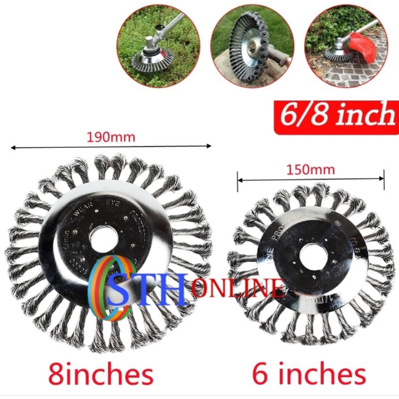 Mata pisau sikat baja untuk mesin potong rumput 6 inch