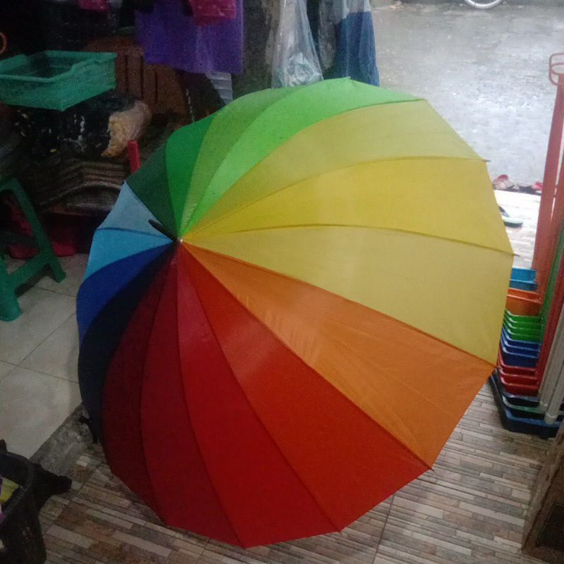 payung jumbo pelangi,payung besar,payung murah