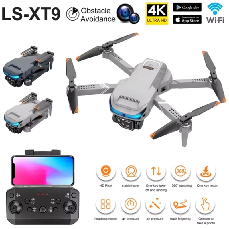 Drone XT9 / LS-XT9 Kamera 4K Wifi FPV ESC Quadcopter