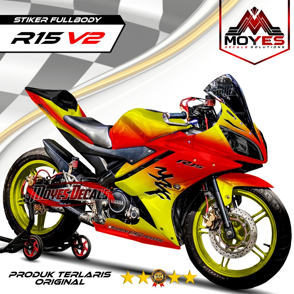 Decal R15 V2 Full Body petronas - Stiker R15 V2 Full Body Striping R15 V2 Full Body Motif Bunglon