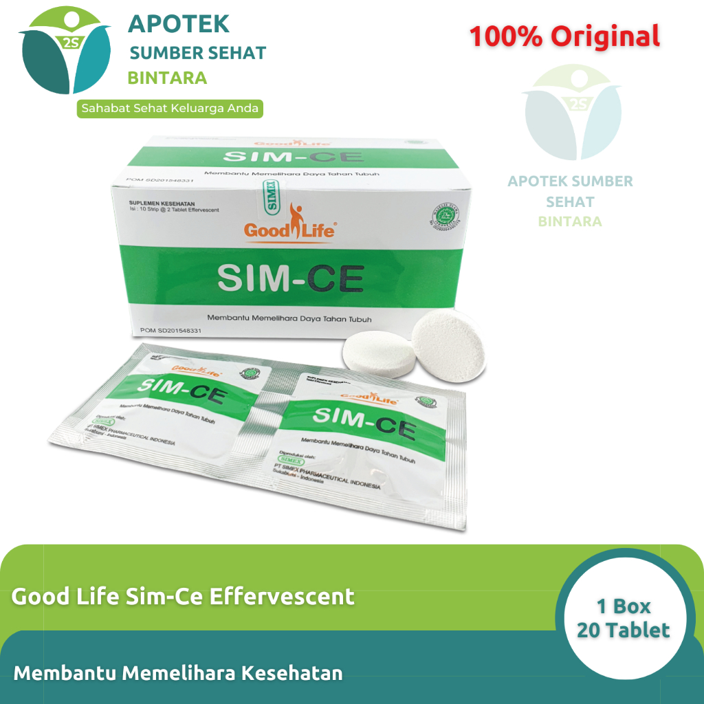 [1 Box] Good Life Sim--Ce Tablet Effervescent - Vitamin Daya Tahan Tubuh