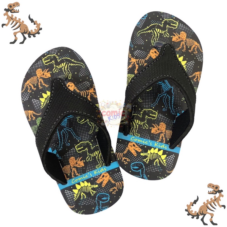 KODE L53H Sandal Jepit Anak Laki Laki Comickids Sendal Cowok 3 Tahun Flip Flop Balita Hitam Kids Din