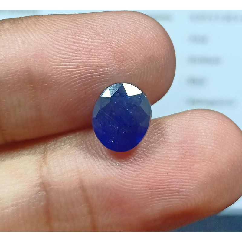 BERSERTIFIKAT BATU BLUE SAFIR ROYAL BLUE COLOR CORONDUM ASLI NATURAL