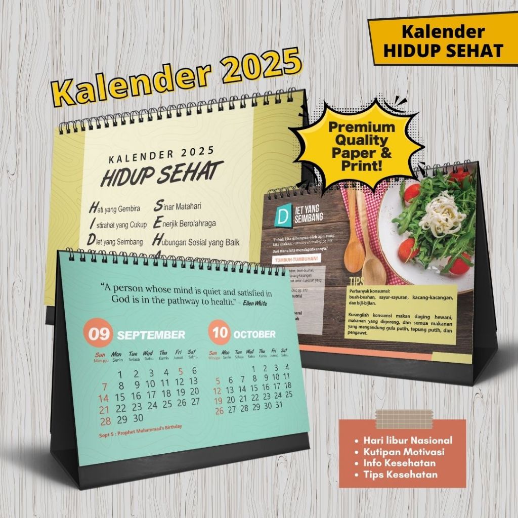 

Kalender Meja 2025 HIDUP SEHAT