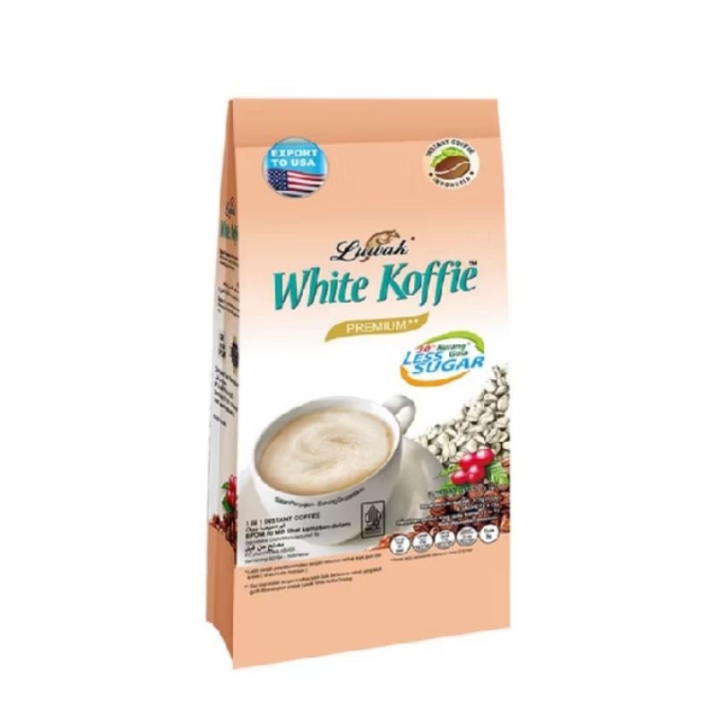 

Luwak white koffie less sugar isi 9 sachet @19g
