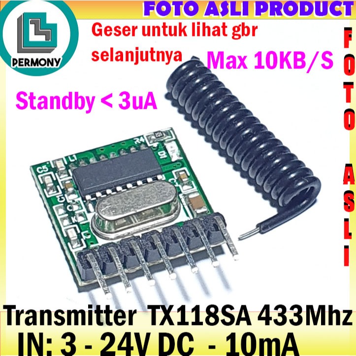 433Mhz Transmitter 433 Mhz Decoder 4 Channel Modul