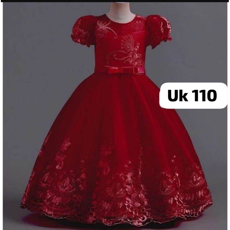 Gaun anak import premium cantik dan mewah