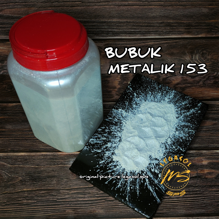 Bubuk Metalik Silver 153 @1Kg ( U/Cat, Dekorasi & Slime )