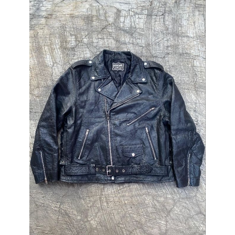 Jacket leather/kulit original RAMONES Rock&Roll Bikers Motorcycle