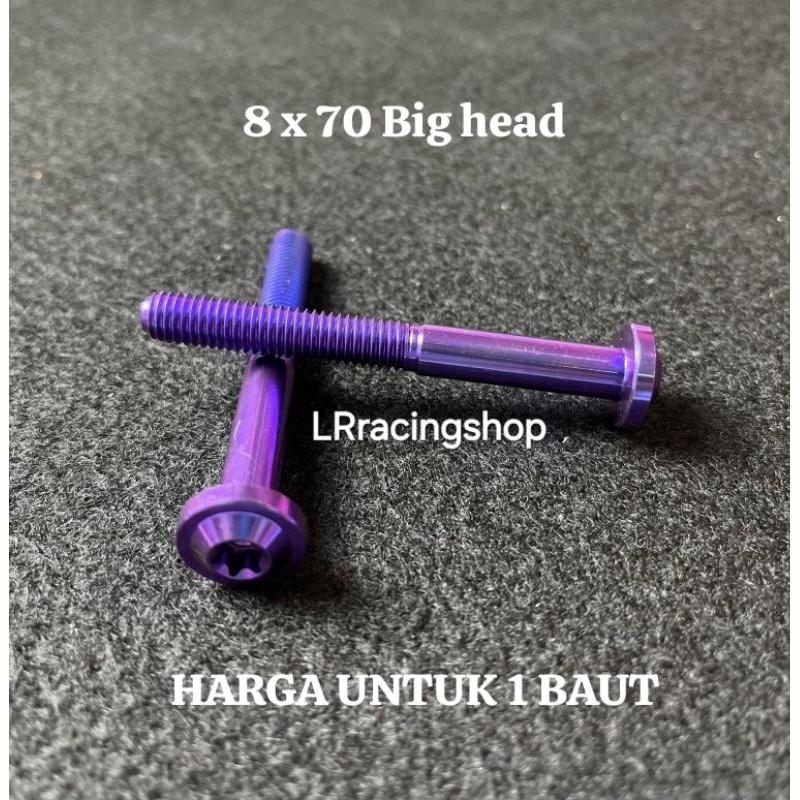 Baut titan probolt 8x70 drat 12 panjang 7 cm big head original titan vietnam