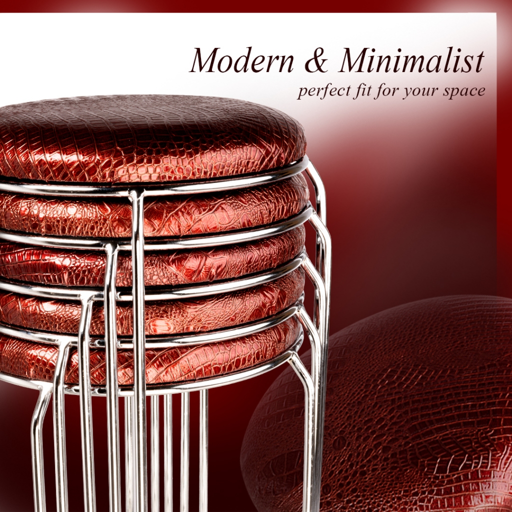 KURSI BULAT BESI AESTHETIC MINIMALIS Kursi Makan Bulat Kursi Minimalis